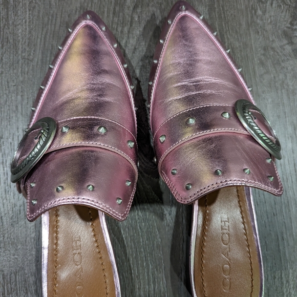 Coach Nikka Slide Size 8.5 Metallic Pink - Picture 2 of 4